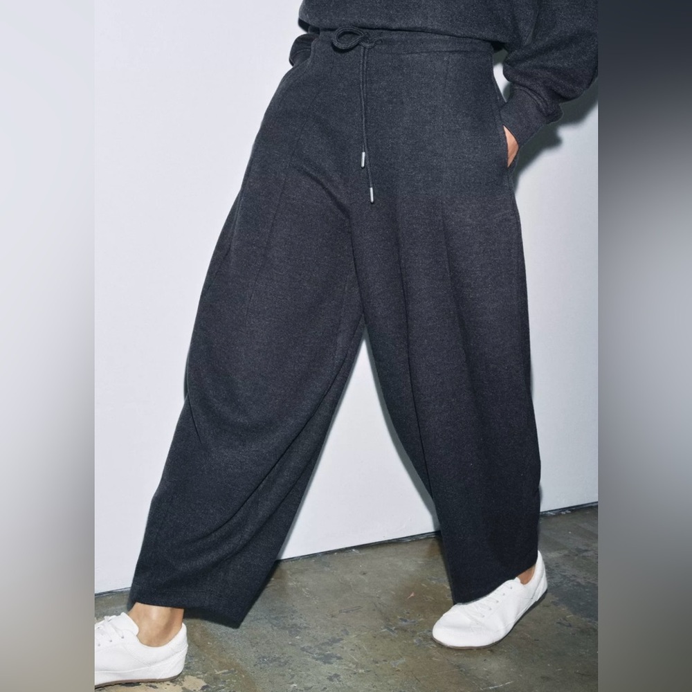 Zara Balloon Rib Soft Pants NWT